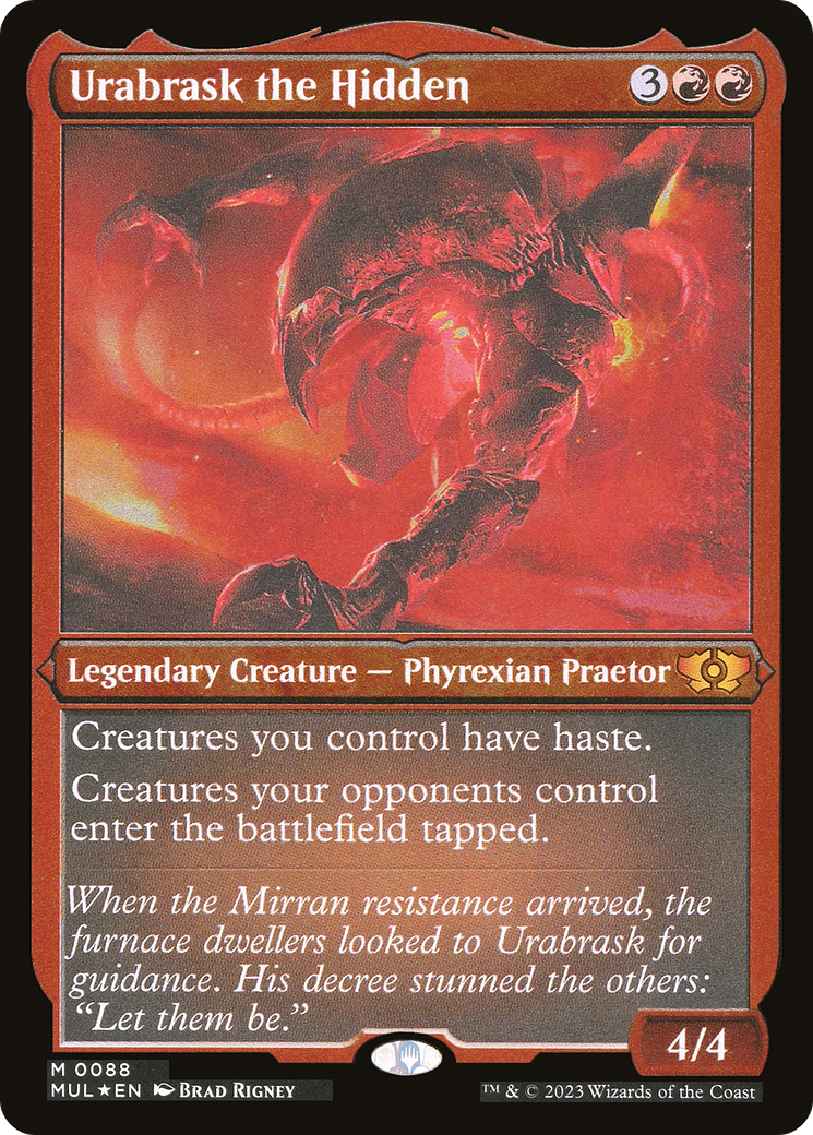 Urabrask the Hidden (Foil Etched) [Multiverse Legends] | Good Games Cannington