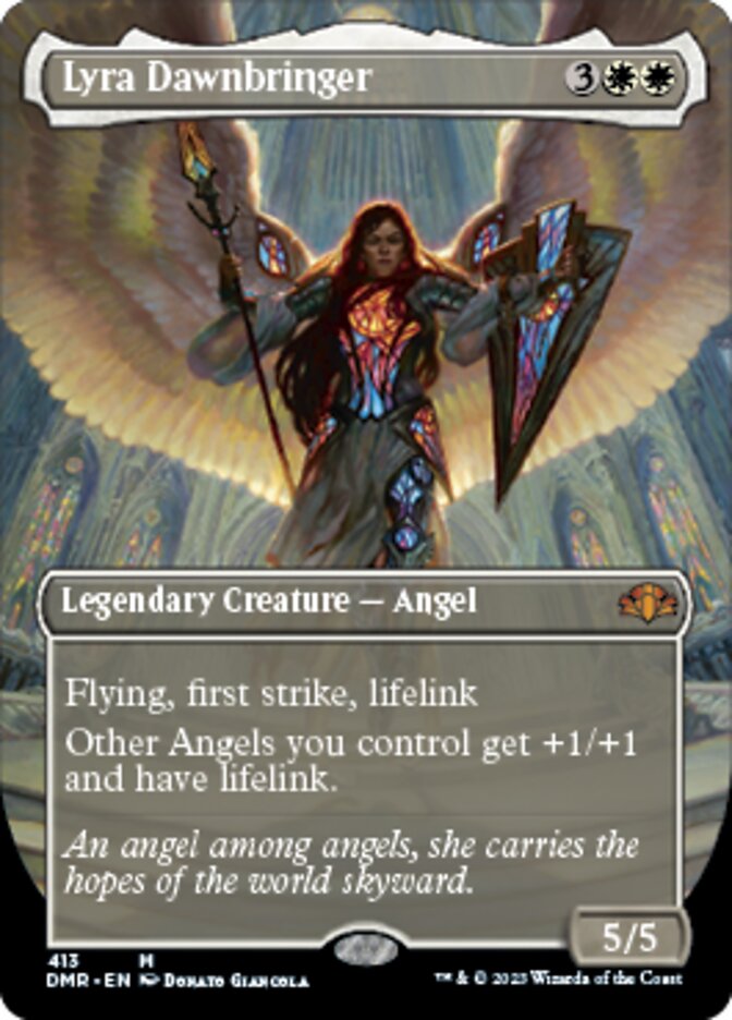 Lyra Dawnbringer (Borderless Alternate Art) [Dominaria Remastered] | Good Games Cannington