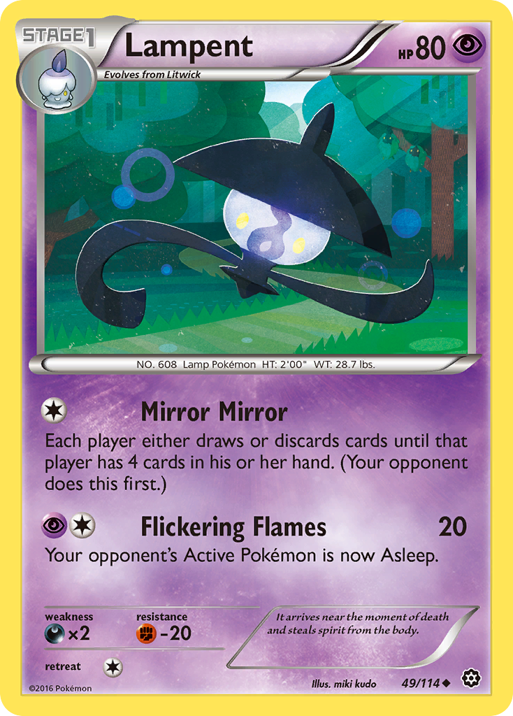 Lampent (49/114) [XY: Steam Siege] | Good Games Cannington