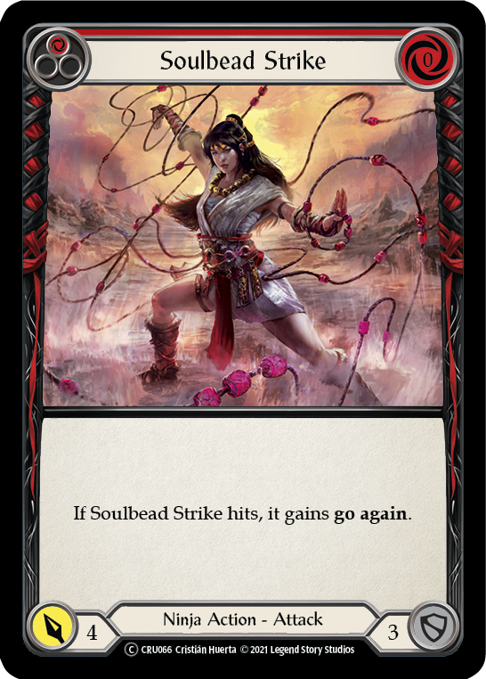 Soulbead Strike (Red) [U-CRU066-RF] Unlimited Rainbow Foil | Good Games Cannington