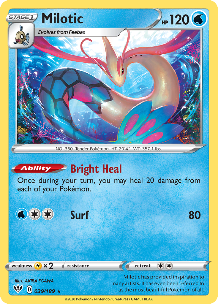 Milotic (039/189) [Sword & Shield: Darkness Ablaze] | Good Games Cannington