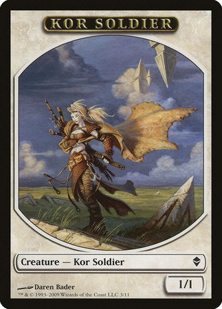 Kor Soldier Token [Zendikar Tokens] | Good Games Cannington