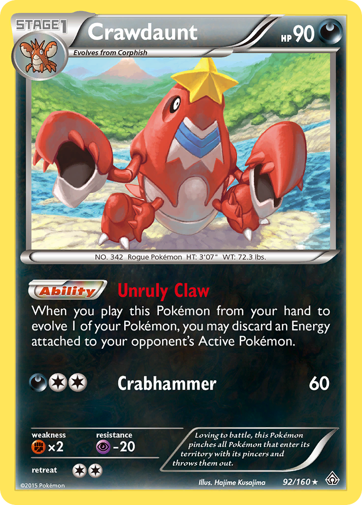 Crawdaunt (92/160) [XY: Primal Clash] | Good Games Cannington