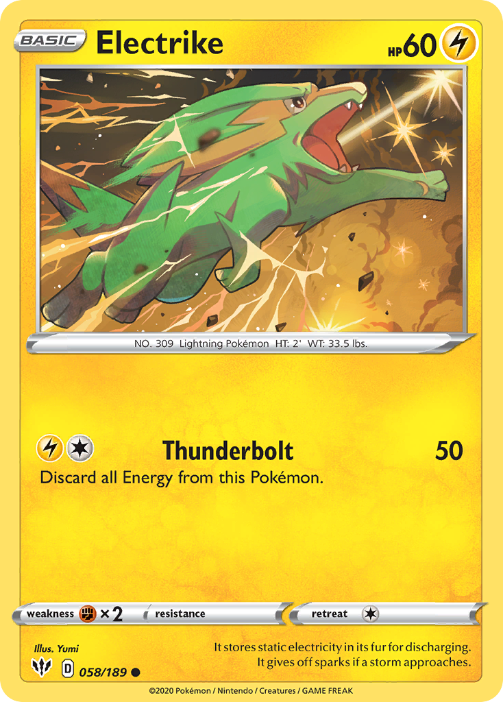 Electrike (058/189) [Sword & Shield: Darkness Ablaze] | Good Games Cannington