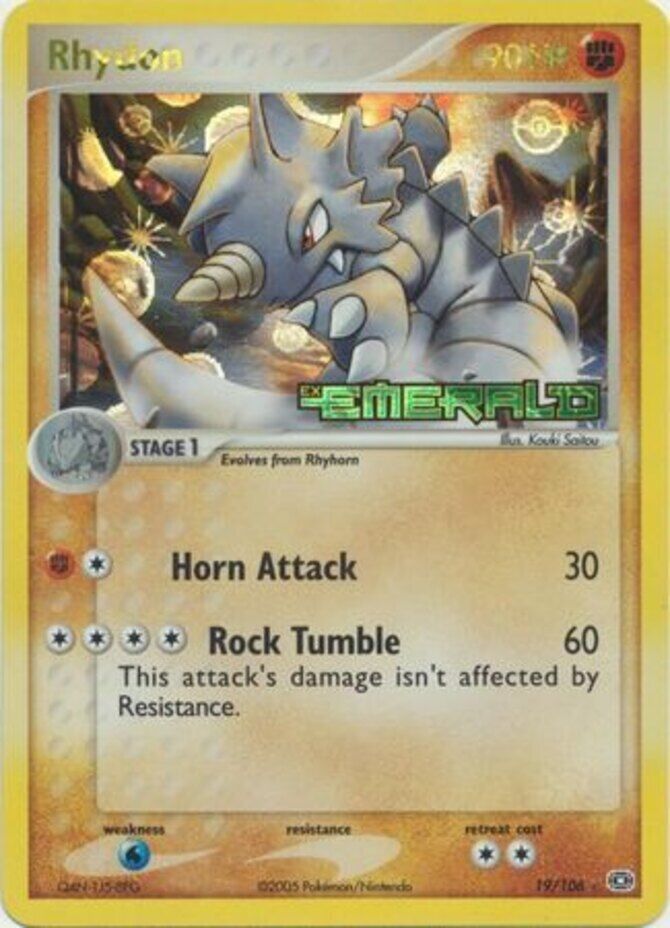 Rhydon (19/106) (Stamped) [EX: Emerald] | Good Games Cannington
