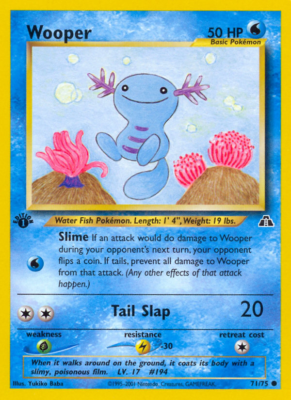 Wooper (71/75) [Neo Discovery 1st Edition] | Good Games Cannington