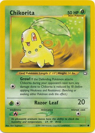 Chikorita (54/111) [Neo Genesis Unlimited] | Good Games Cannington