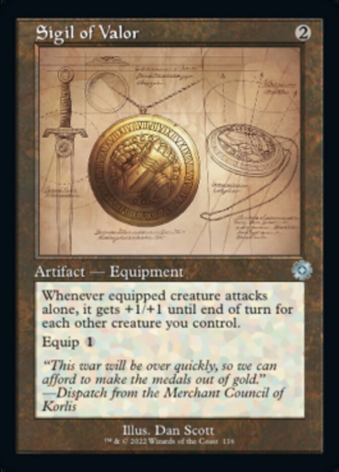Sigil of Valor (Retro Schematic) [The Brothers' War Retro Artifacts] | Good Games Cannington