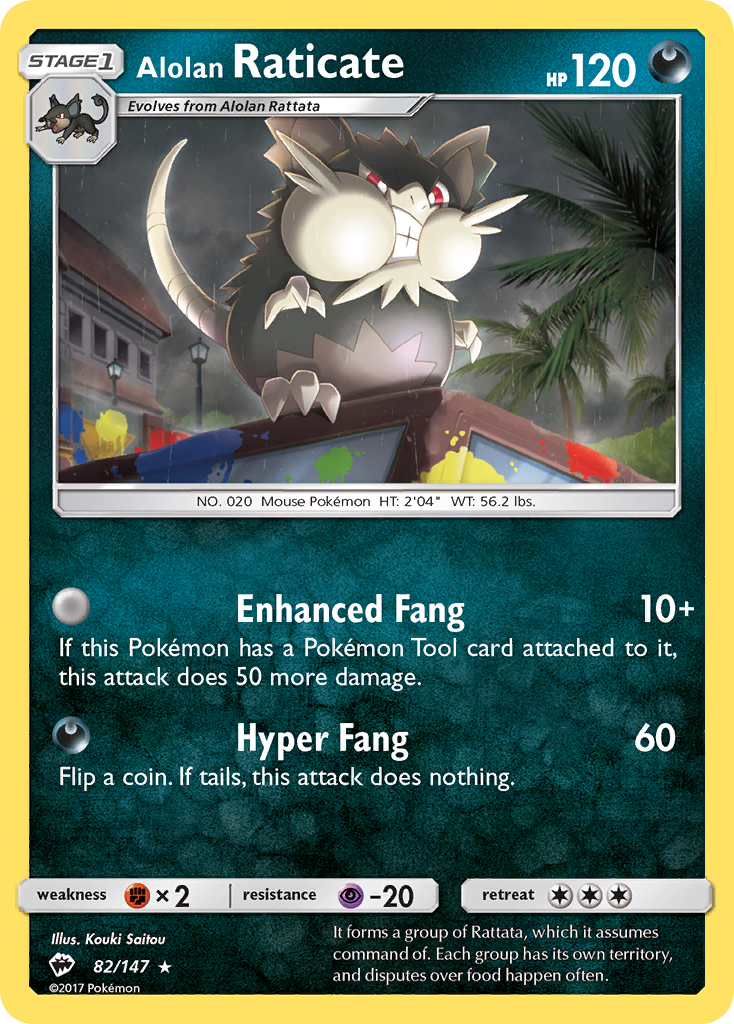 Alolan Raticate (82/147) [Sun & Moon: Burning Shadows] | Good Games Cannington