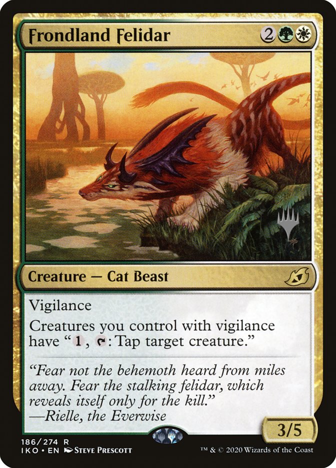Frondland Felidar (Promo Pack) [Ikoria: Lair of Behemoths Promos] | Good Games Cannington