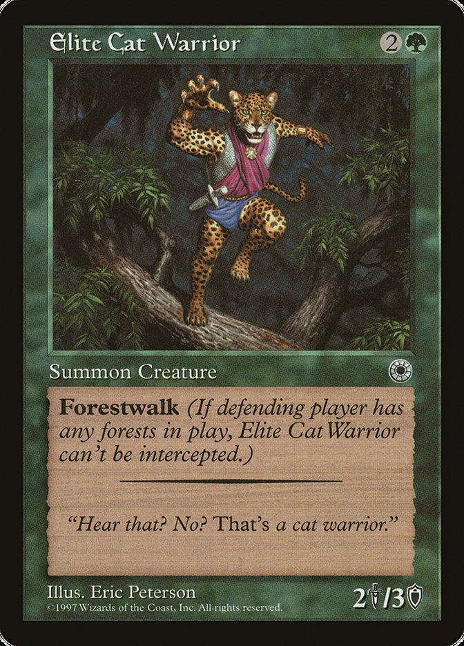 Elite Cat Warrior (With Flavor Text) [Portal] | Good Games Cannington