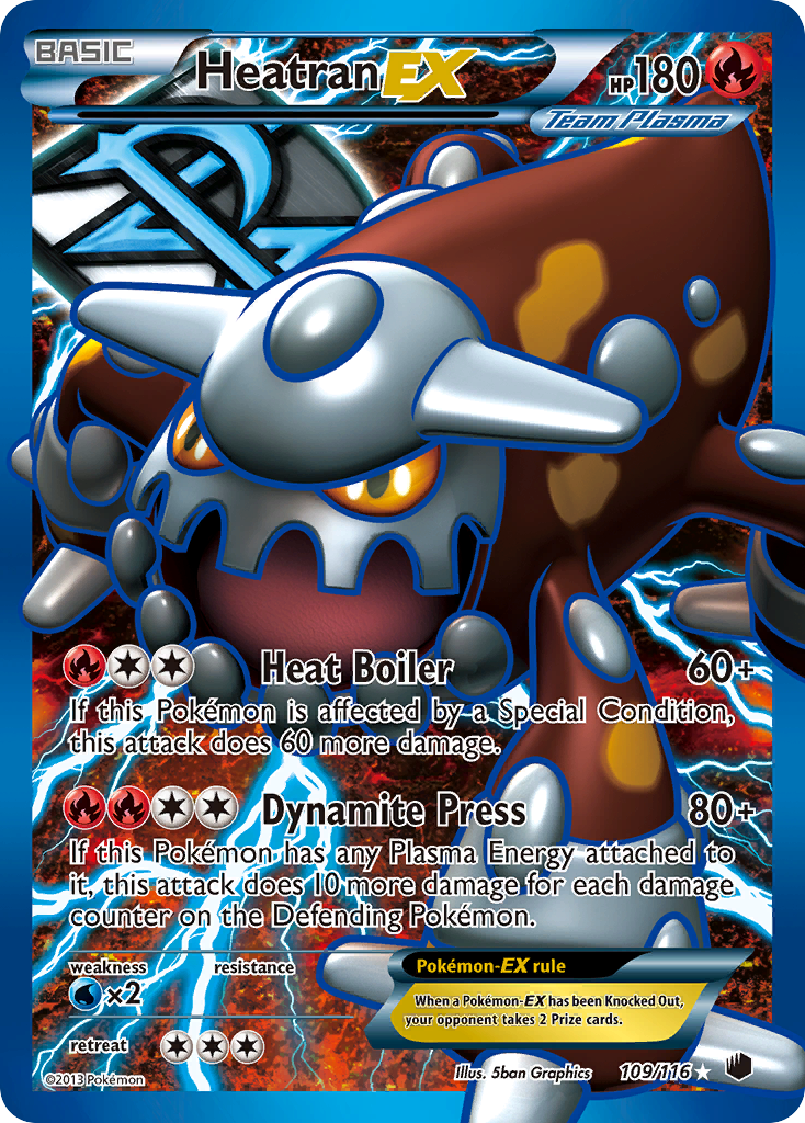 Heatran EX (109/116) [Black & White: Plasma Freeze] | Good Games Cannington