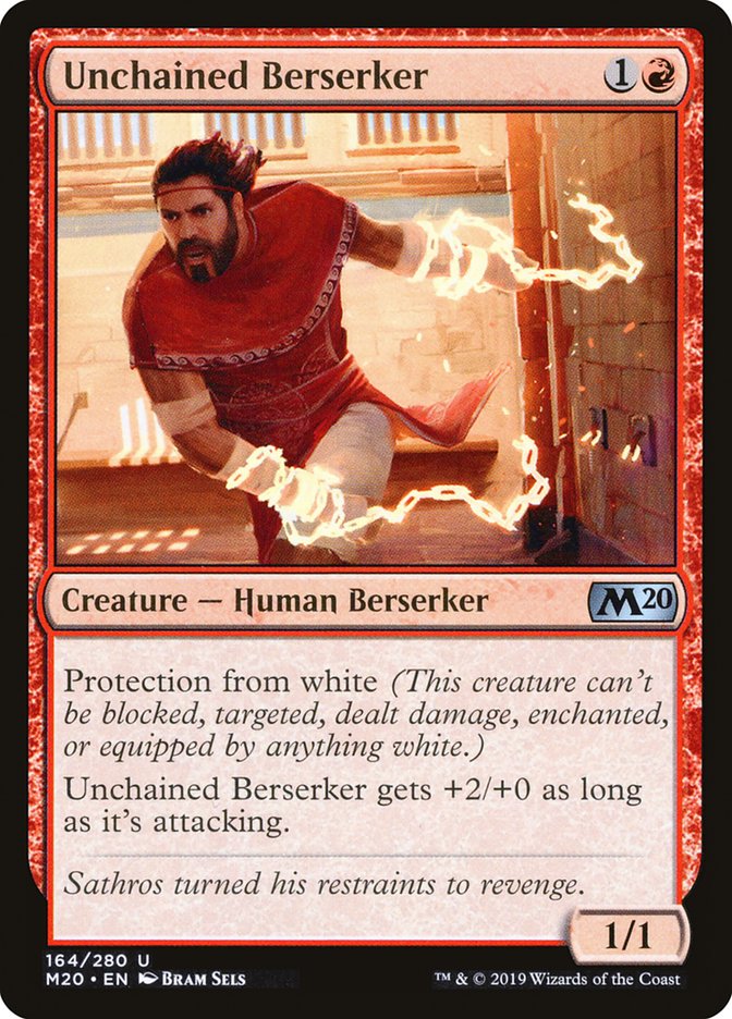 Unchained Berserker [Core Set 2020] | Good Games Cannington