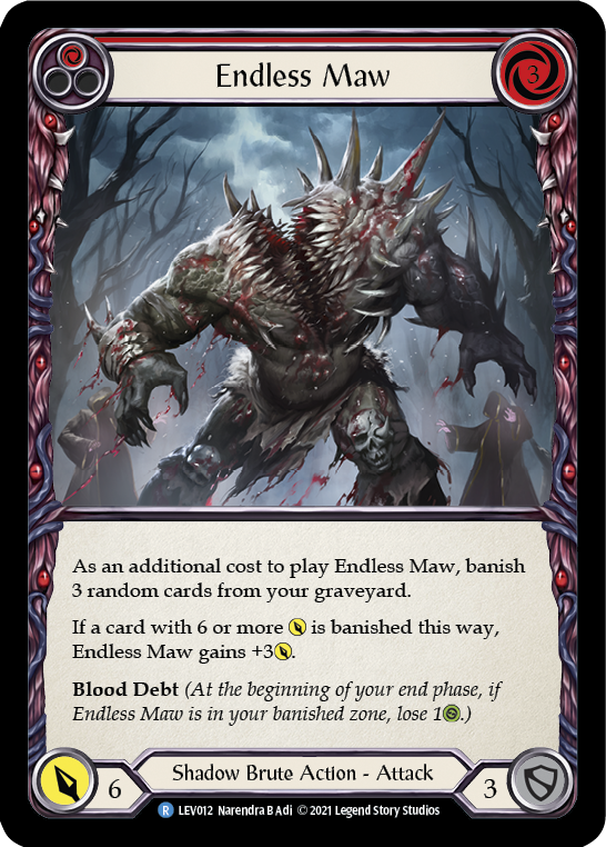 Endless Maw (Red) [LEV012] (Monarch Levia Blitz Deck) | Good Games Cannington
