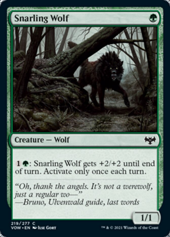Snarling Wolf [Innistrad: Crimson Vow] | Good Games Cannington