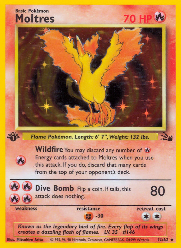 Moltres (12/62) [Fossil 1st Edition] | Good Games Cannington
