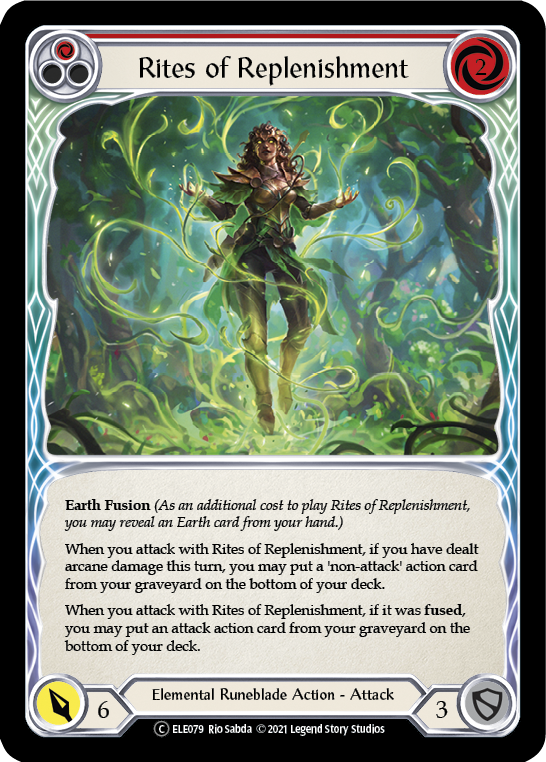Rites of Replenishment (Red) [U-ELE079] Unlimited Rainbow Foil | Good Games Cannington