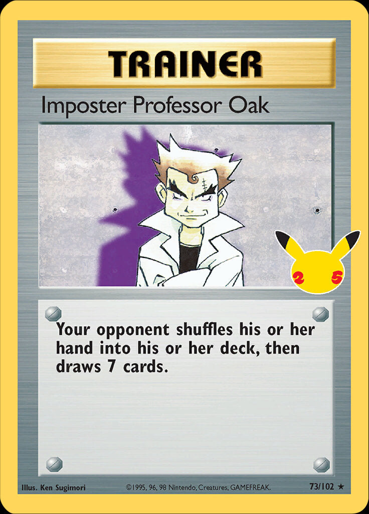 Imposter Professor Oak (73/102) [Celebrations: 25th Anniversary - Classic Collection] | Good Games Cannington