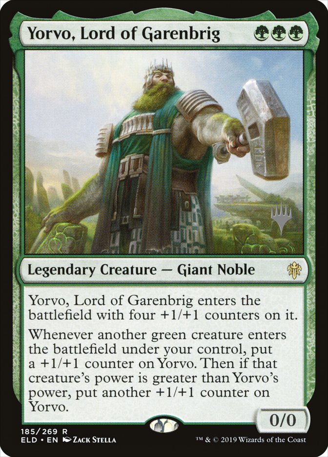 Yorvo, Lord of Garenbrig (Promo Pack) [Throne of Eldraine Promos] | Good Games Cannington