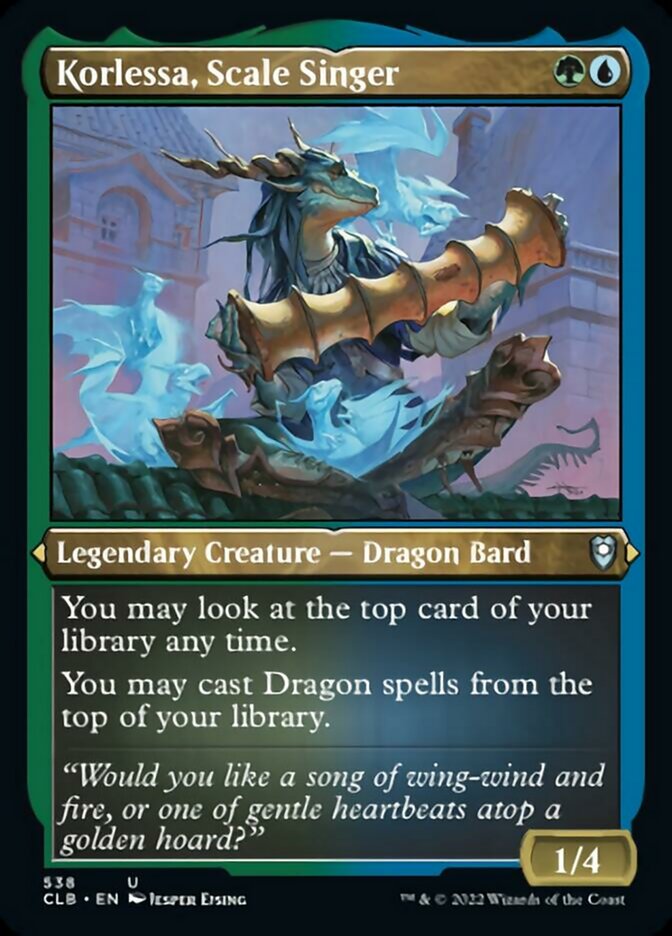 Korlessa, Scale Singer (Foil Etched) [Commander Legends: Battle for Baldur's Gate] | Good Games Cannington