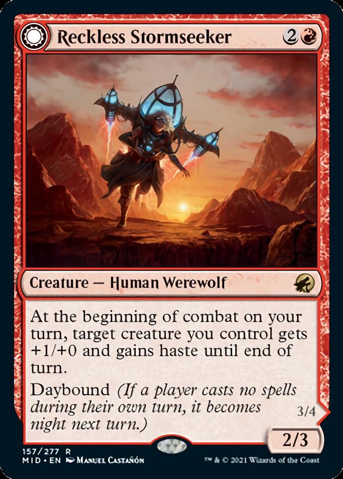 Reckless Stormseeker // Storm-Charged Slasher [Innistrad: Midnight Hunt] | Good Games Cannington
