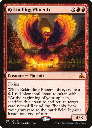 Rekindling Phoenix [Rivals of Ixalan] | Good Games Cannington