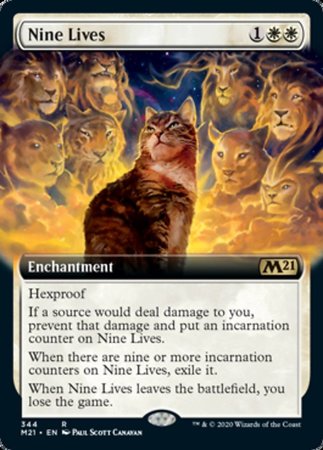 Nine Lives (Extended Art) [Core Set 2021] | Good Games Cannington