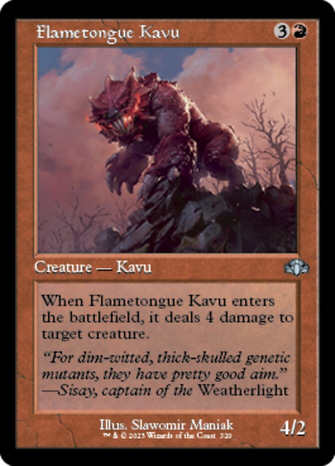 Flametongue Kavu (Retro) [Dominaria Remastered] | Good Games Cannington