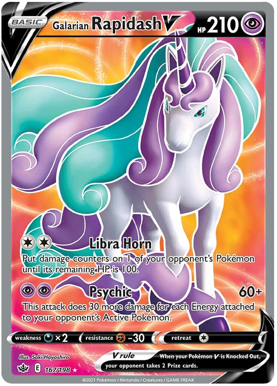 Galarian Rapidash V (167/198) [Sword & Shield: Chilling Reign] | Good Games Cannington