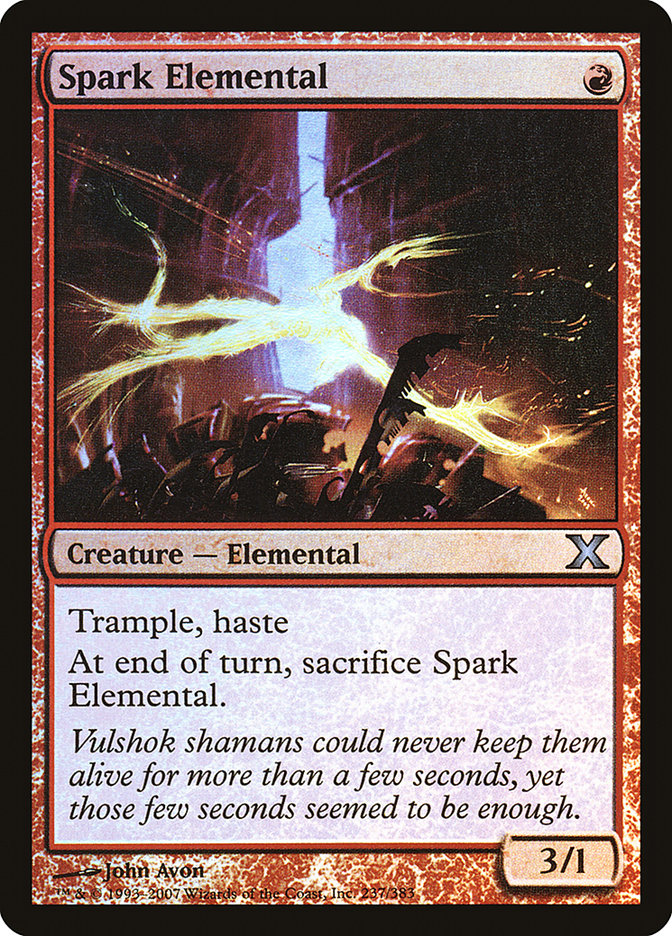 Spark Elemental (Premium Foil) [Tenth Edition] | Good Games Cannington