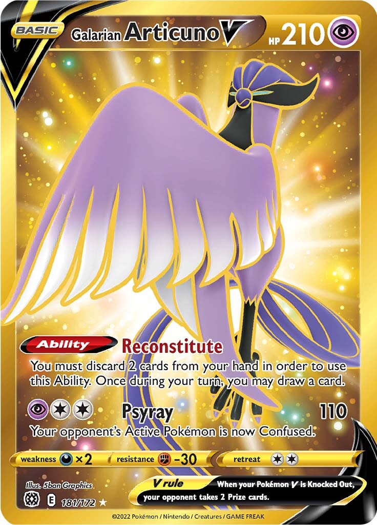 Galarian Articuno V (181/172) [Sword & Shield: Brilliant Stars] | Good Games Cannington
