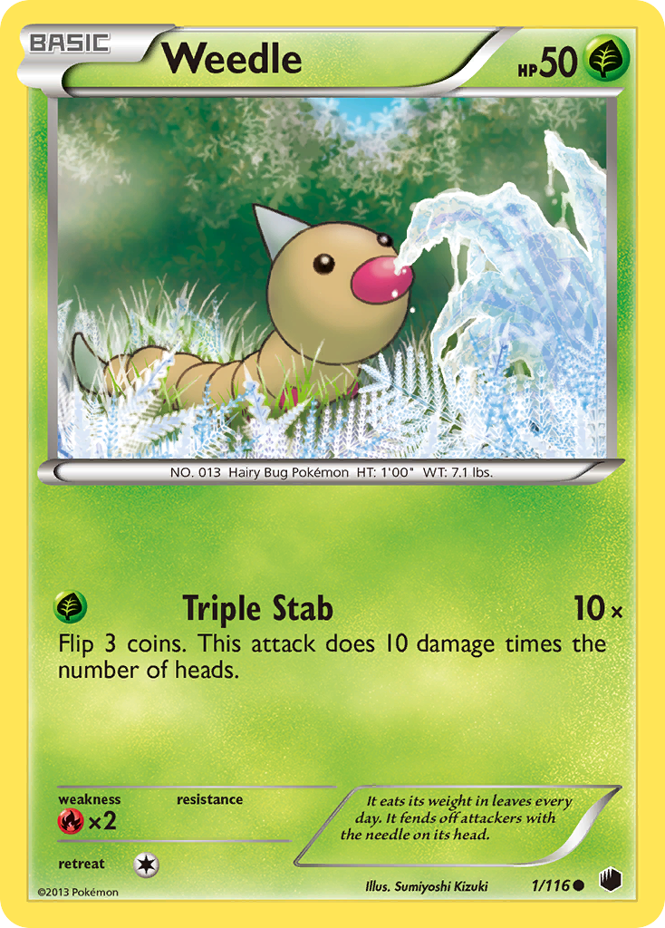 Weedle (1/116) [Black & White: Plasma Freeze] | Good Games Cannington