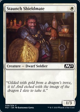 Staunch Shieldmate [Core Set 2021] | Good Games Cannington