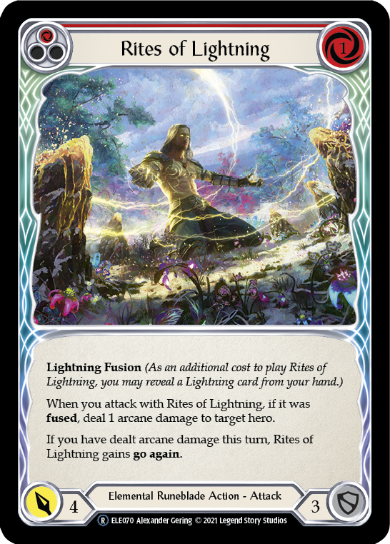 Rites of Lightning (Red) [U-ELE070] Unlimited Rainbow Foil | Good Games Cannington