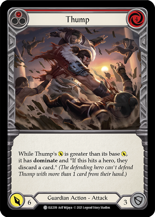 Thump (Red) [ELE209] (Tales of Aria)  1st Edition Rainbow Foil | Good Games Cannington