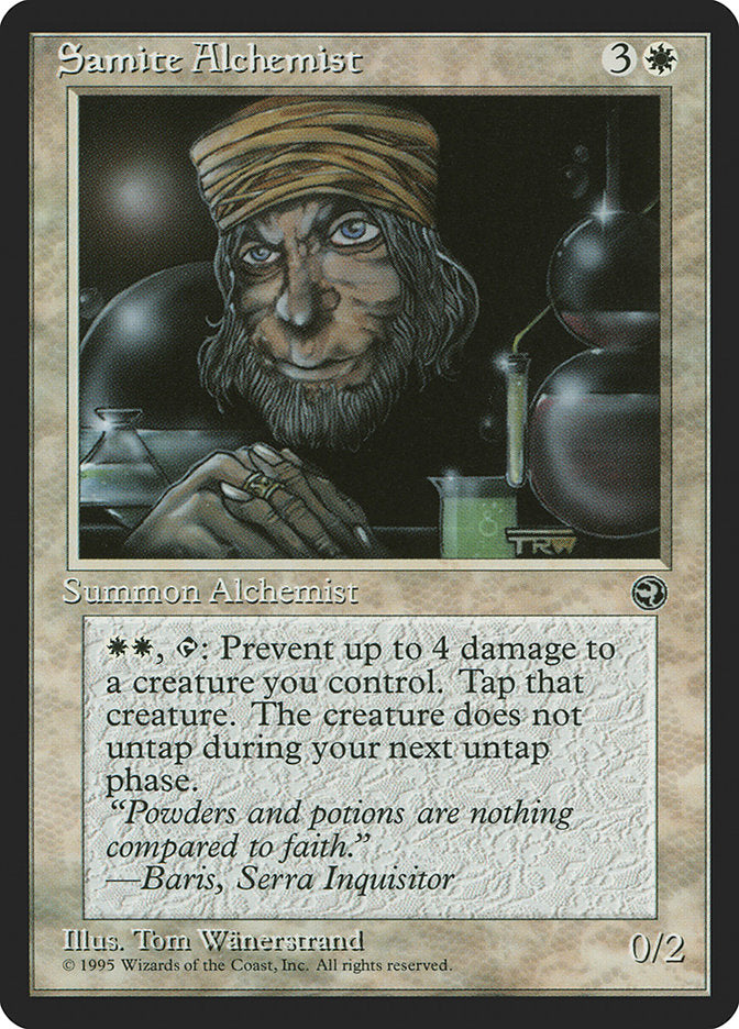 Samite Alchemist (Baris Flavor Text) [Homelands] | Good Games Cannington