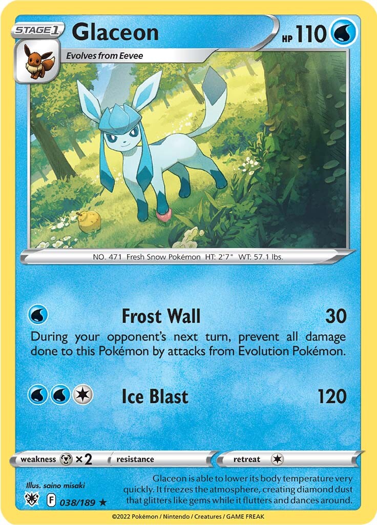 Glaceon (038/189) [Sword & Shield: Astral Radiance] | Good Games Cannington