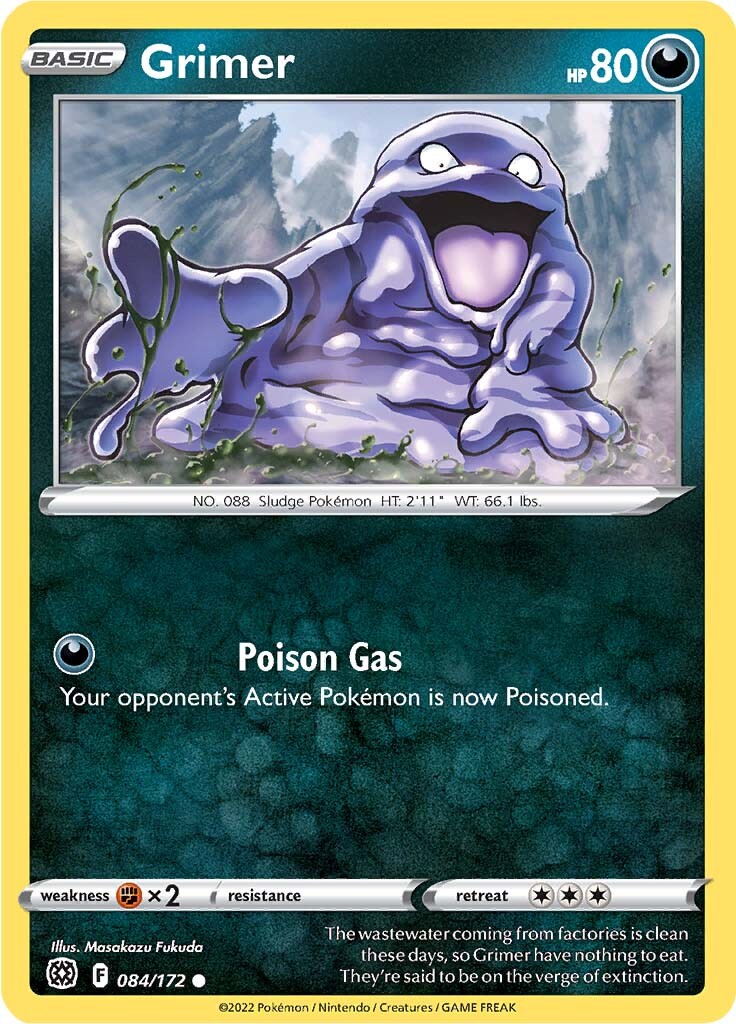 Grimer (084/172) [Sword & Shield: Brilliant Stars] | Good Games Cannington