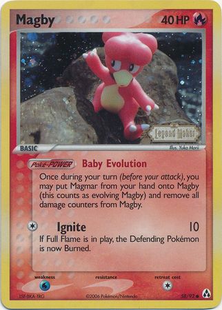Magby (58/92) (Stamped) [EX: Legend Maker] | Good Games Cannington
