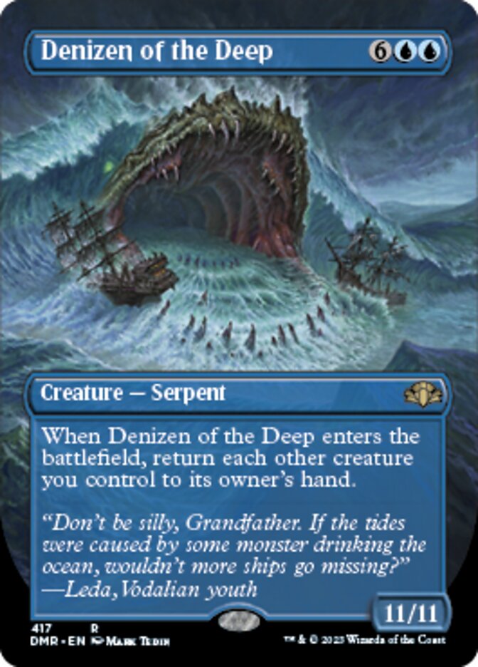 Denizen of the Deep (Borderless Alternate Art) [Dominaria Remastered] | Good Games Cannington