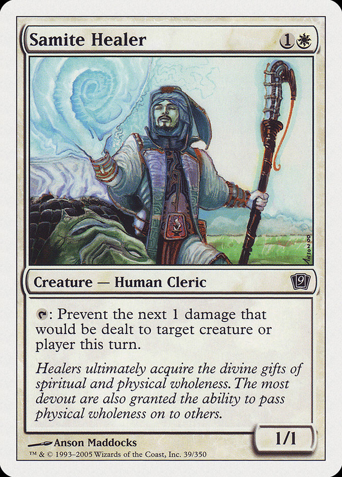 Samite Healer [Ninth Edition] | Good Games Cannington