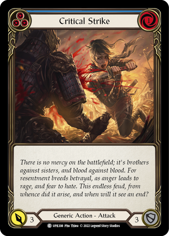 Critical Strike (Blue) [UPR208] (Uprising) | Good Games Cannington
