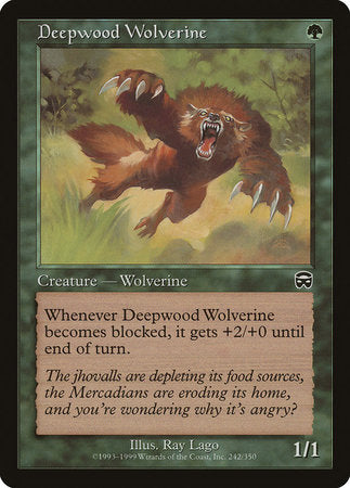 Deepwood Wolverine [Mercadian Masques] | Good Games Cannington