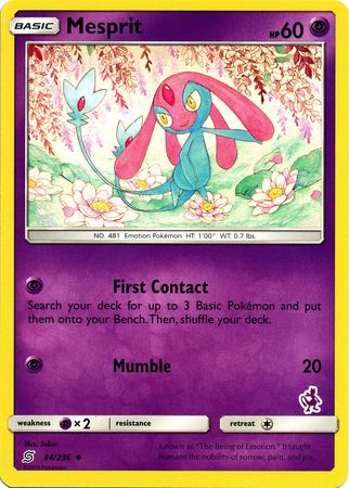 Mesprit (84/236) (Mewtwo Deck) [Battle Academy 2020] | Good Games Cannington