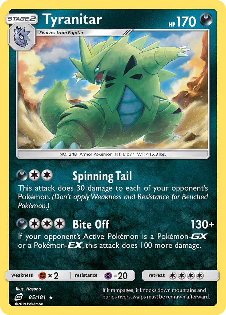 Tyranitar (85/181) [Sun & Moon: Team Up] | Good Games Cannington