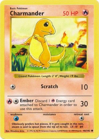 Charmander (46/102) [Base Set Shadowless Unlimited] | Good Games Cannington