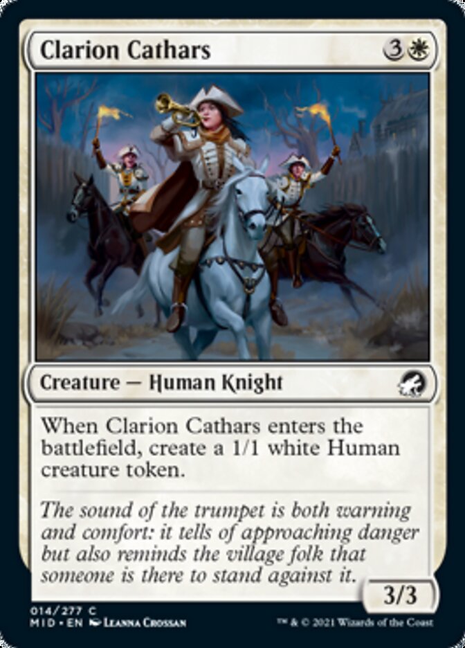 Clarion Cathars [Innistrad: Midnight Hunt] | Good Games Cannington