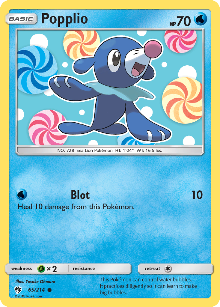 Popplio (65/214) [Sun & Moon: Lost Thunder] | Good Games Cannington