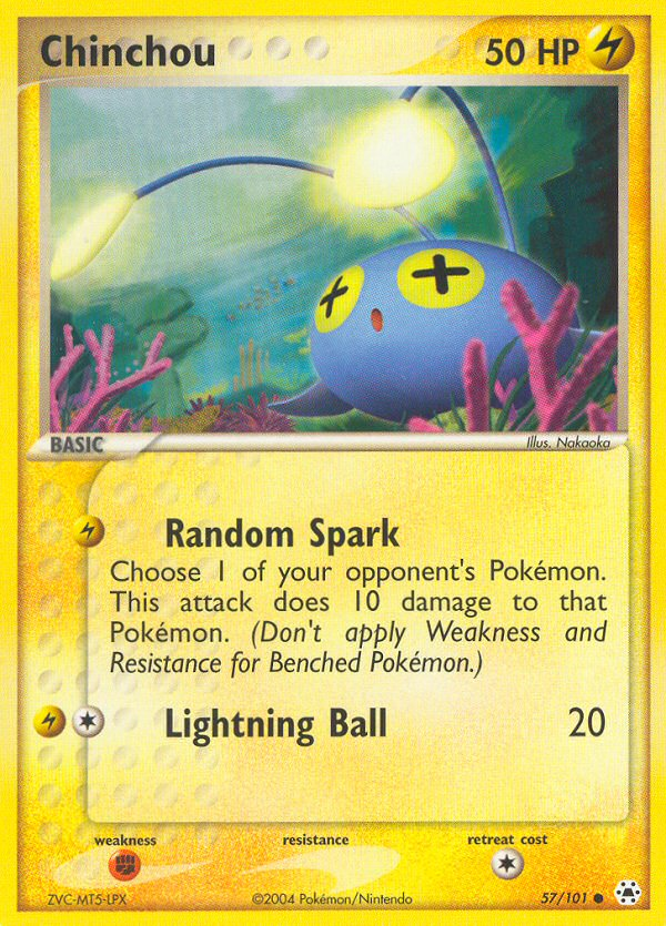 Chinchou (57/101) [EX: Hidden Legends] | Good Games Cannington