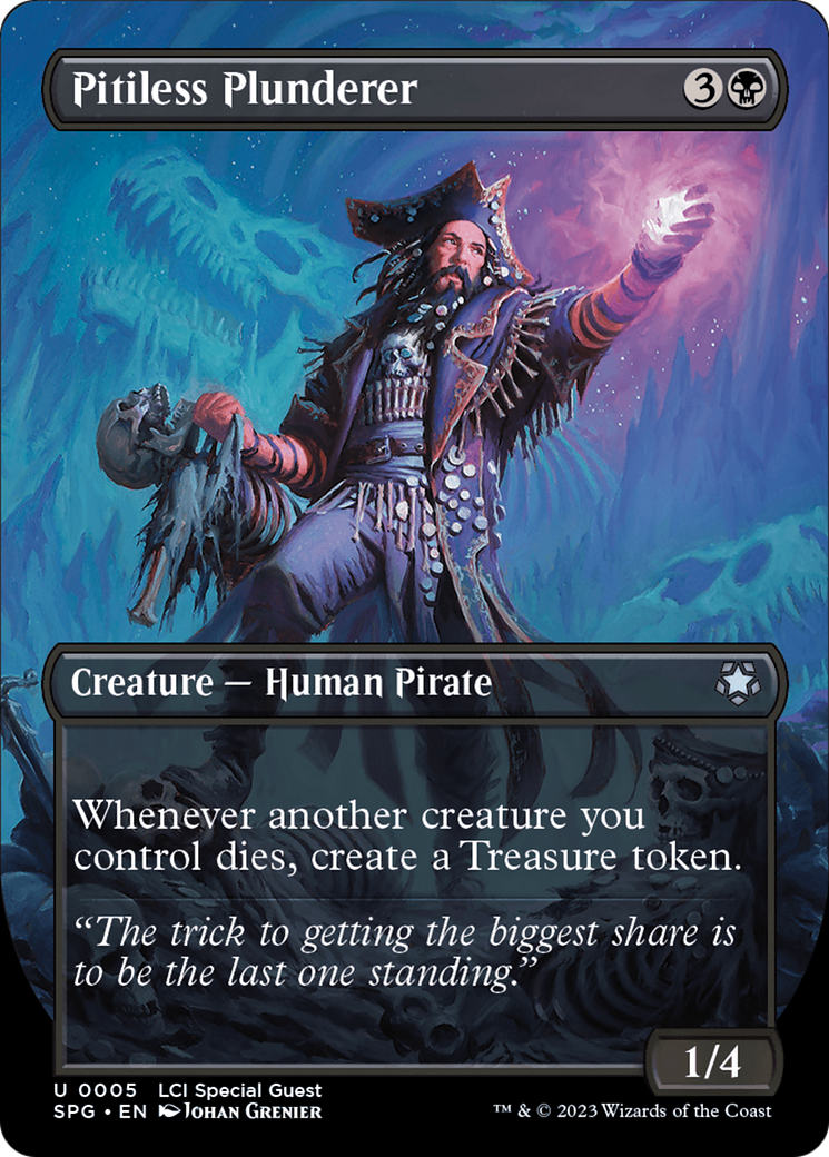 Pitiless Plunderer (Borderless) [The Lost Caverns of Ixalan Special Guests] | Good Games Cannington